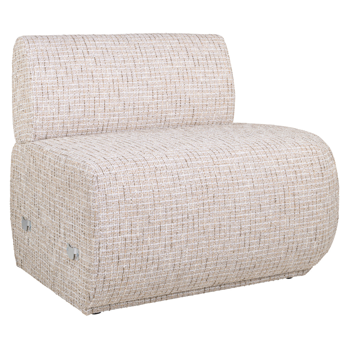 Sorrobon trendy cream open end right straight dining bench