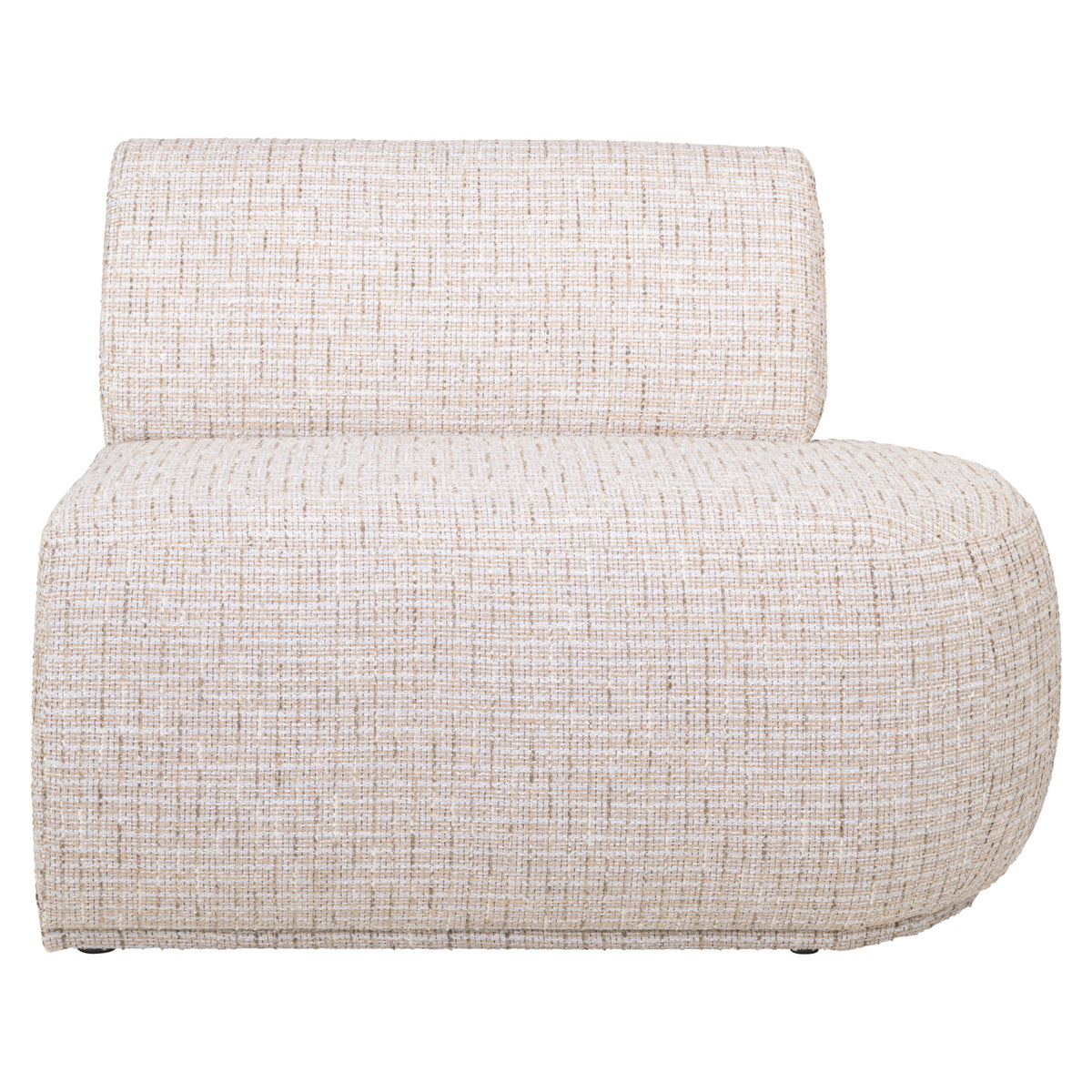 Sorrobon trendy cream open end right straight dining bench