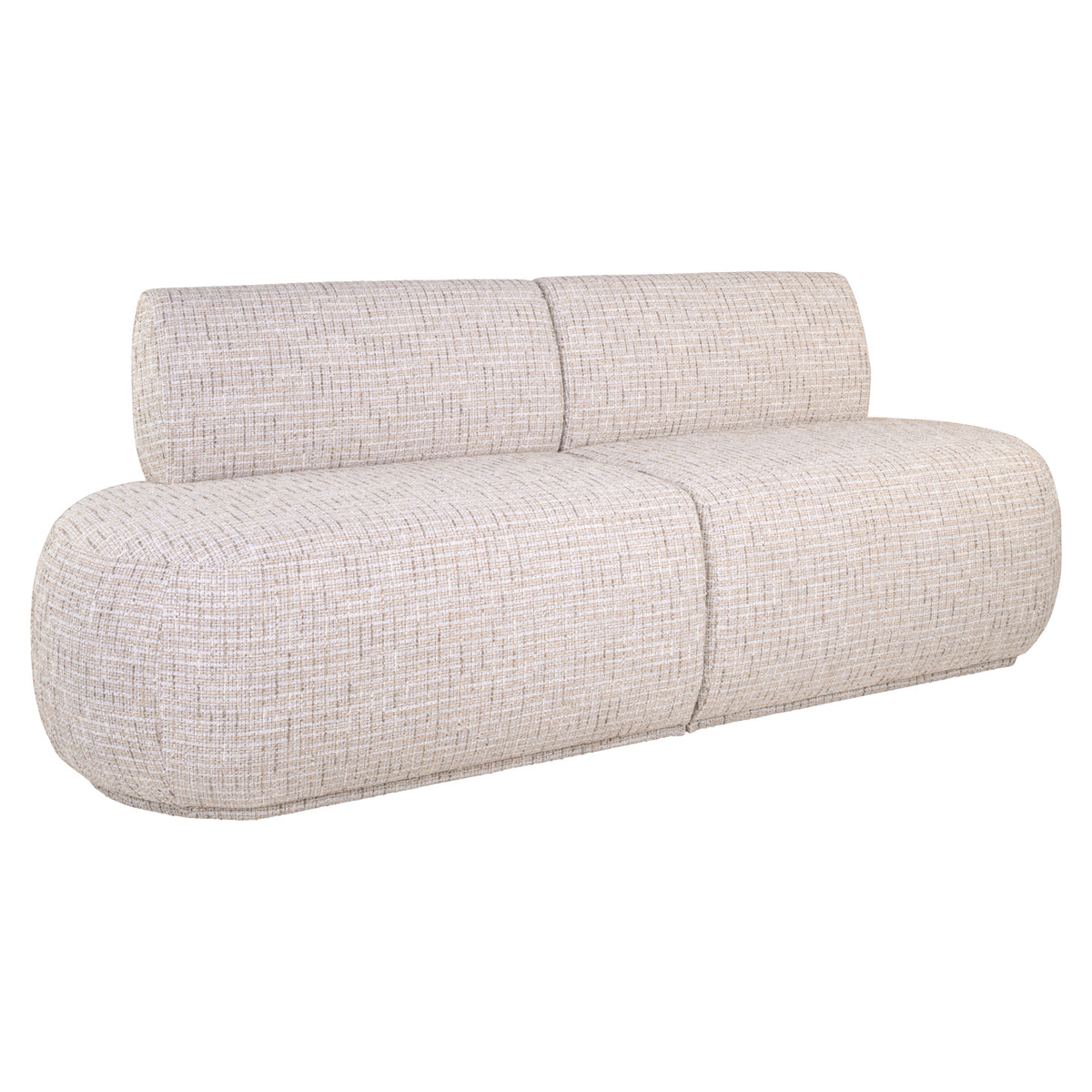Sorrobon trendy cream open end right straight dining bench