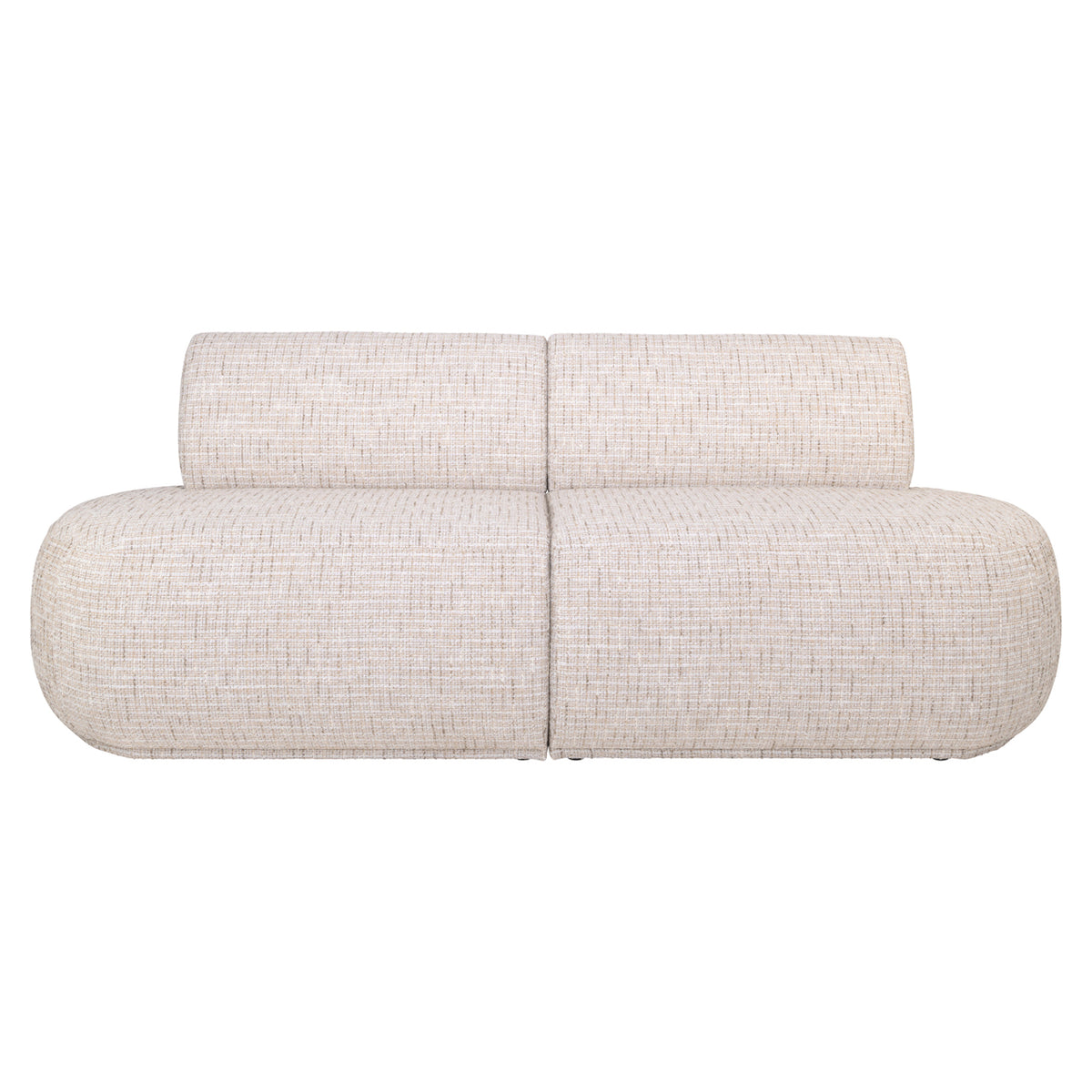 Sorrobon trendy cream open end right straight dining bench
