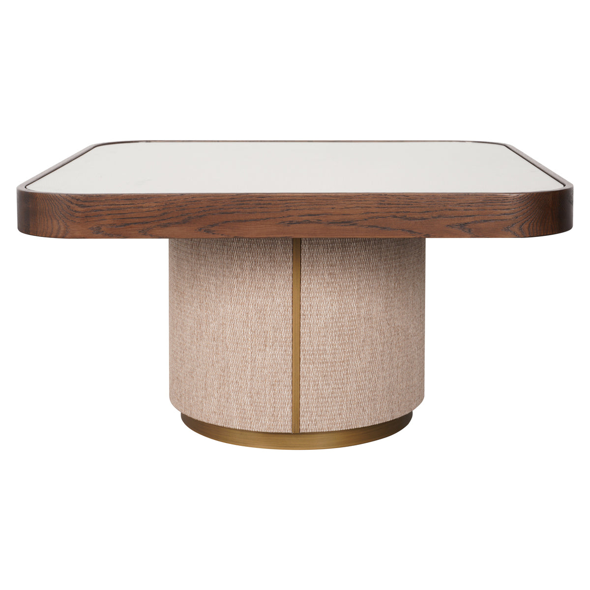 Table basse Willox beige avec verre (Set of 2)