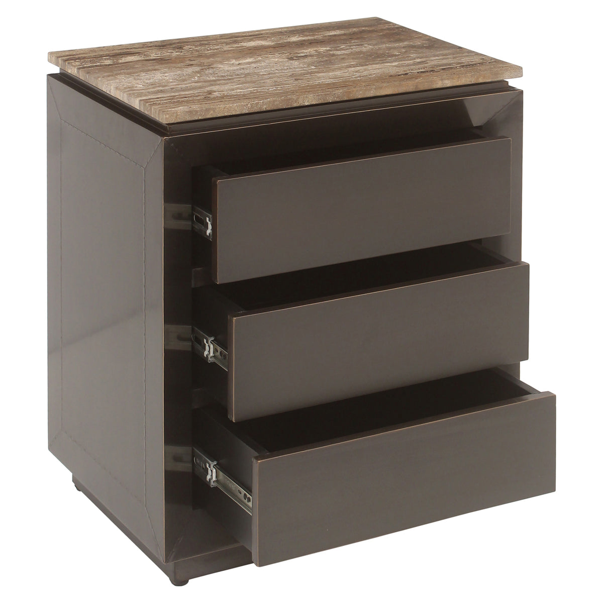 Nachtkastje Russo ash brown 3-drawers