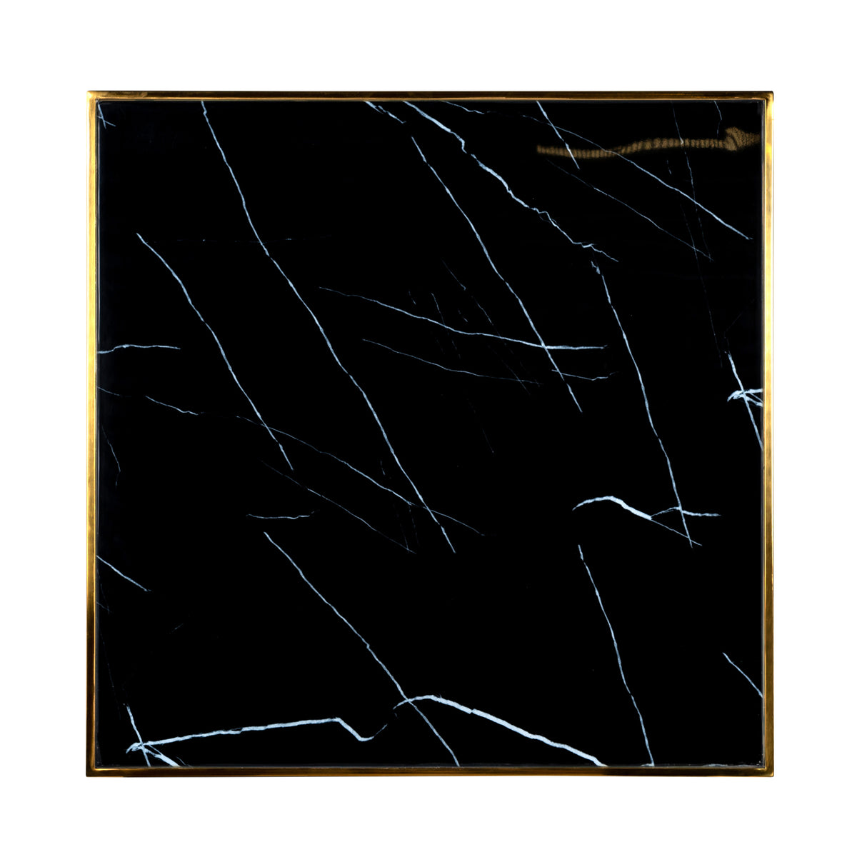 Table de bistrot Can Roca noir/or 70x70