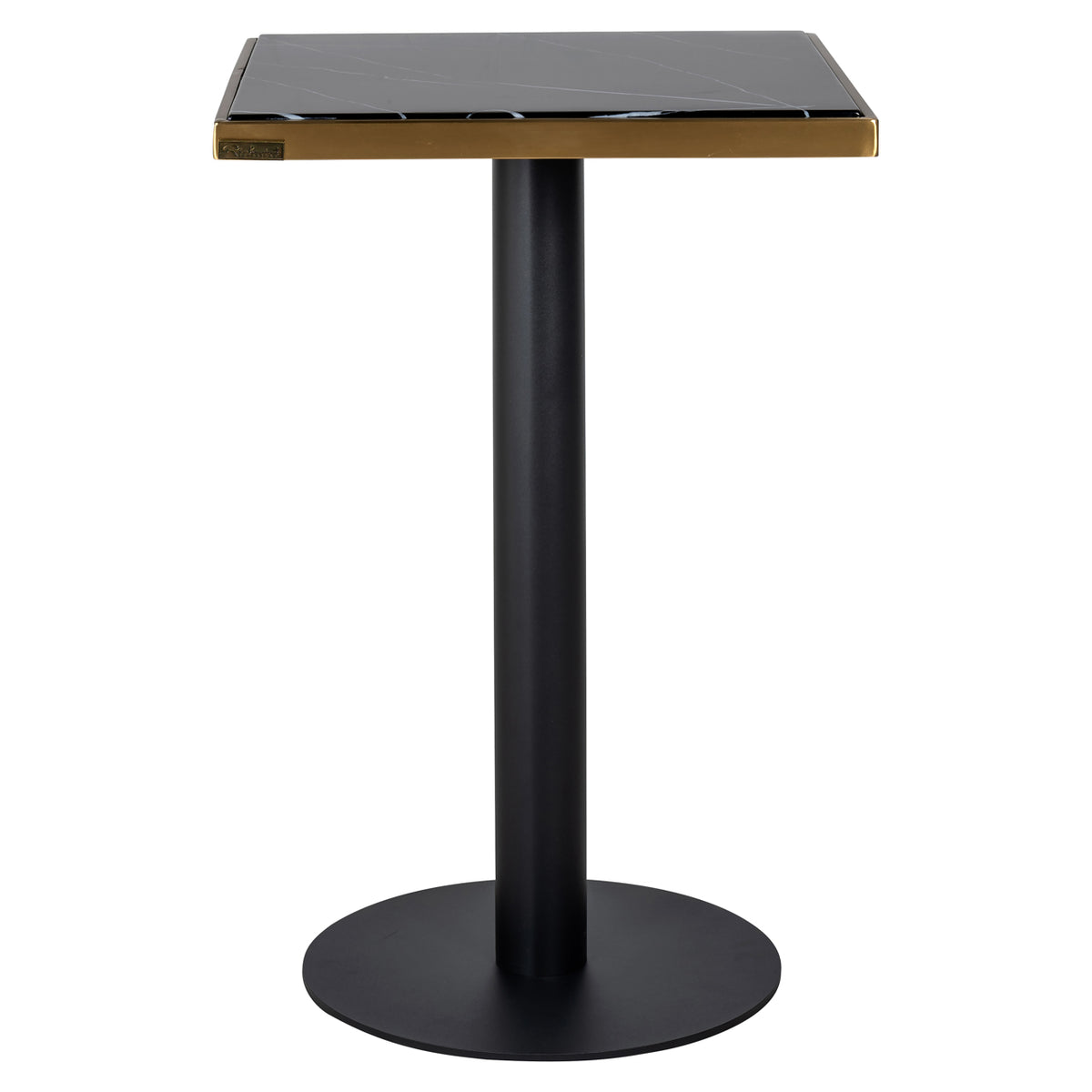 Bistrotisch Zenza Schwarz/Gold 50x50
