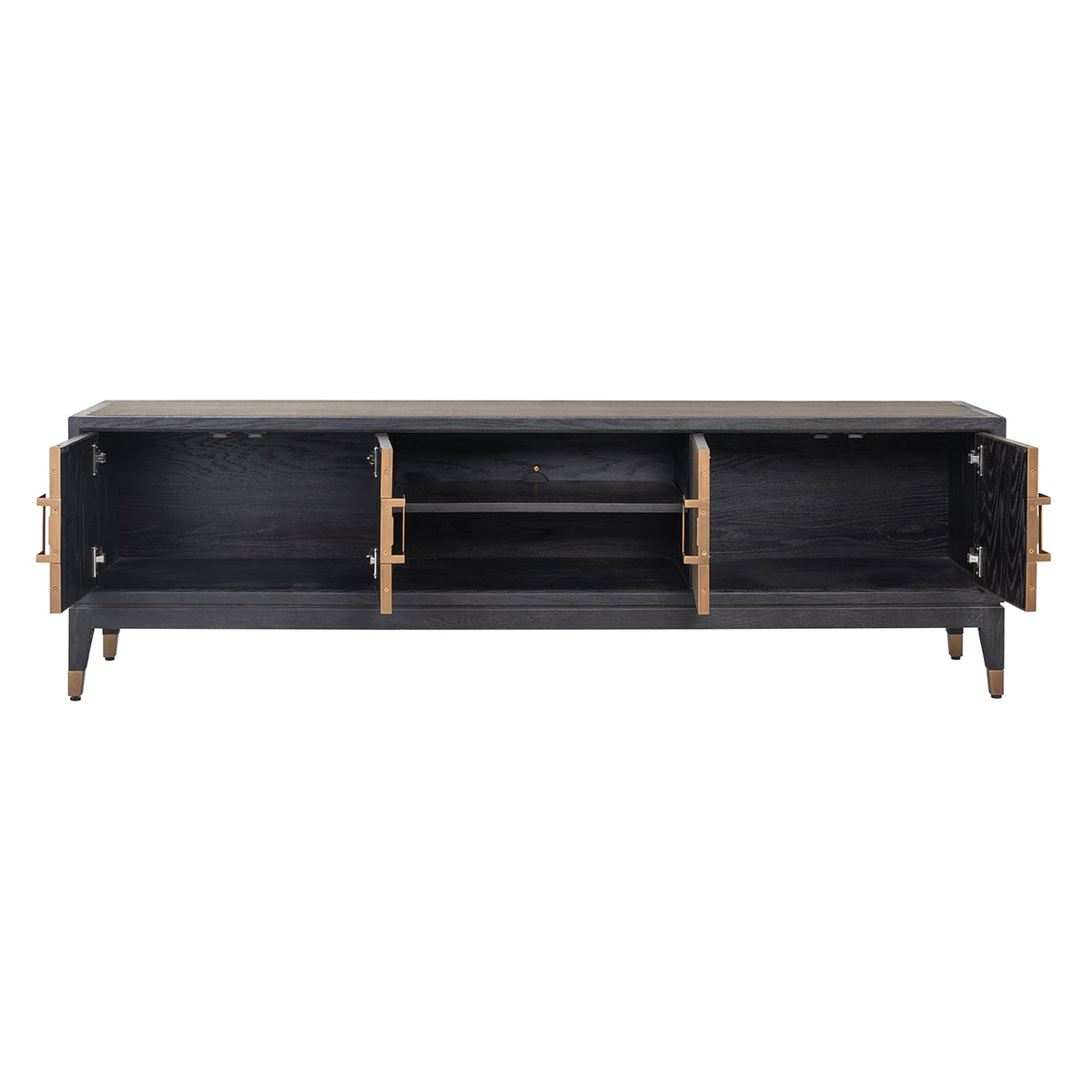TV-Möbel Bloomville brass shagreen