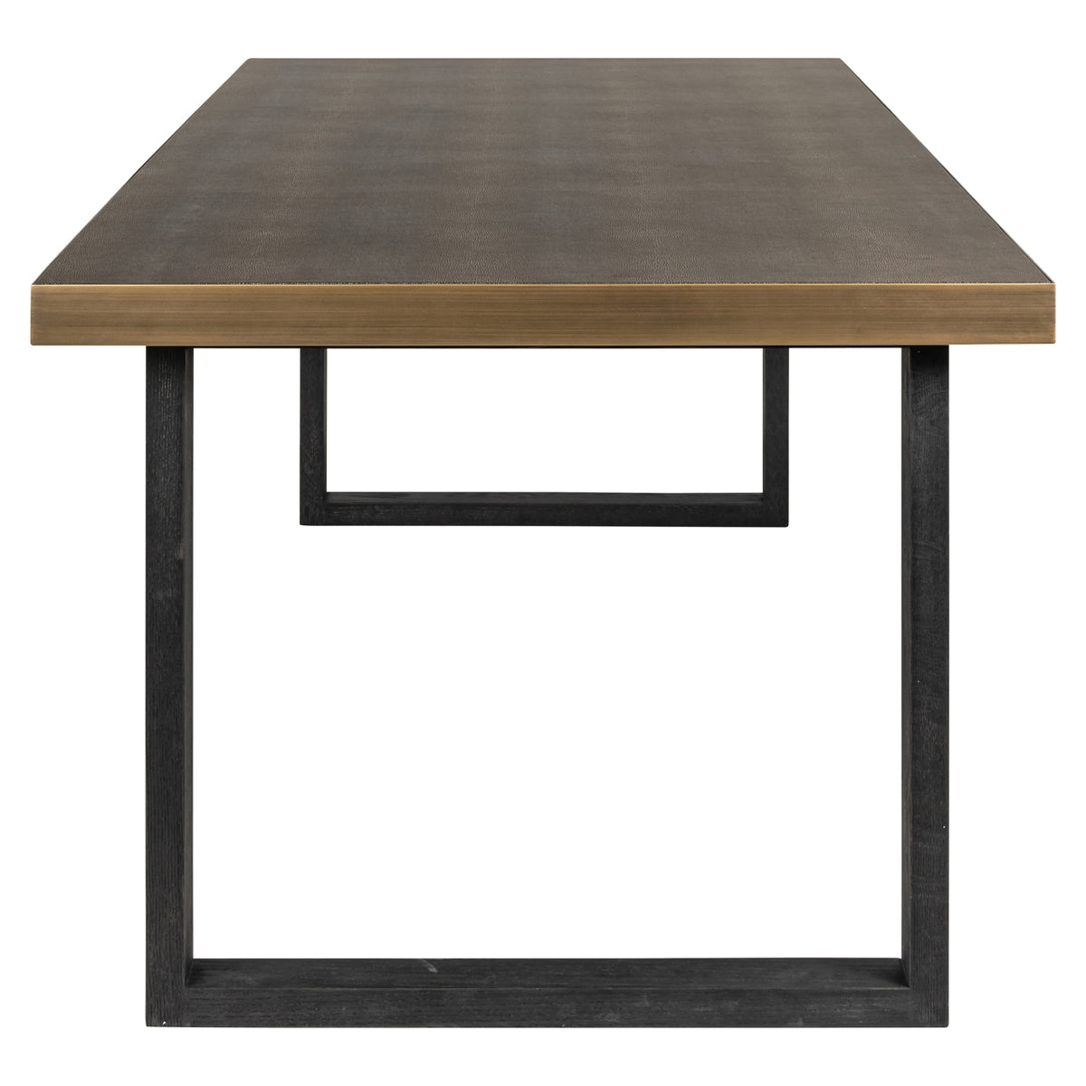 Esstisch Bloomville Brass Shagreen inklusive Glasplatte 200