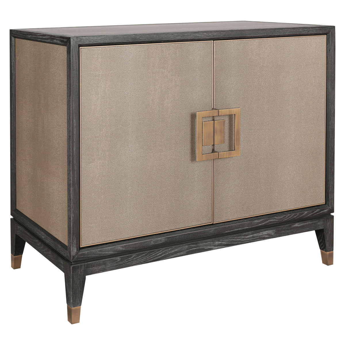 Dressoir Bloomville brass shagreen 2-doors