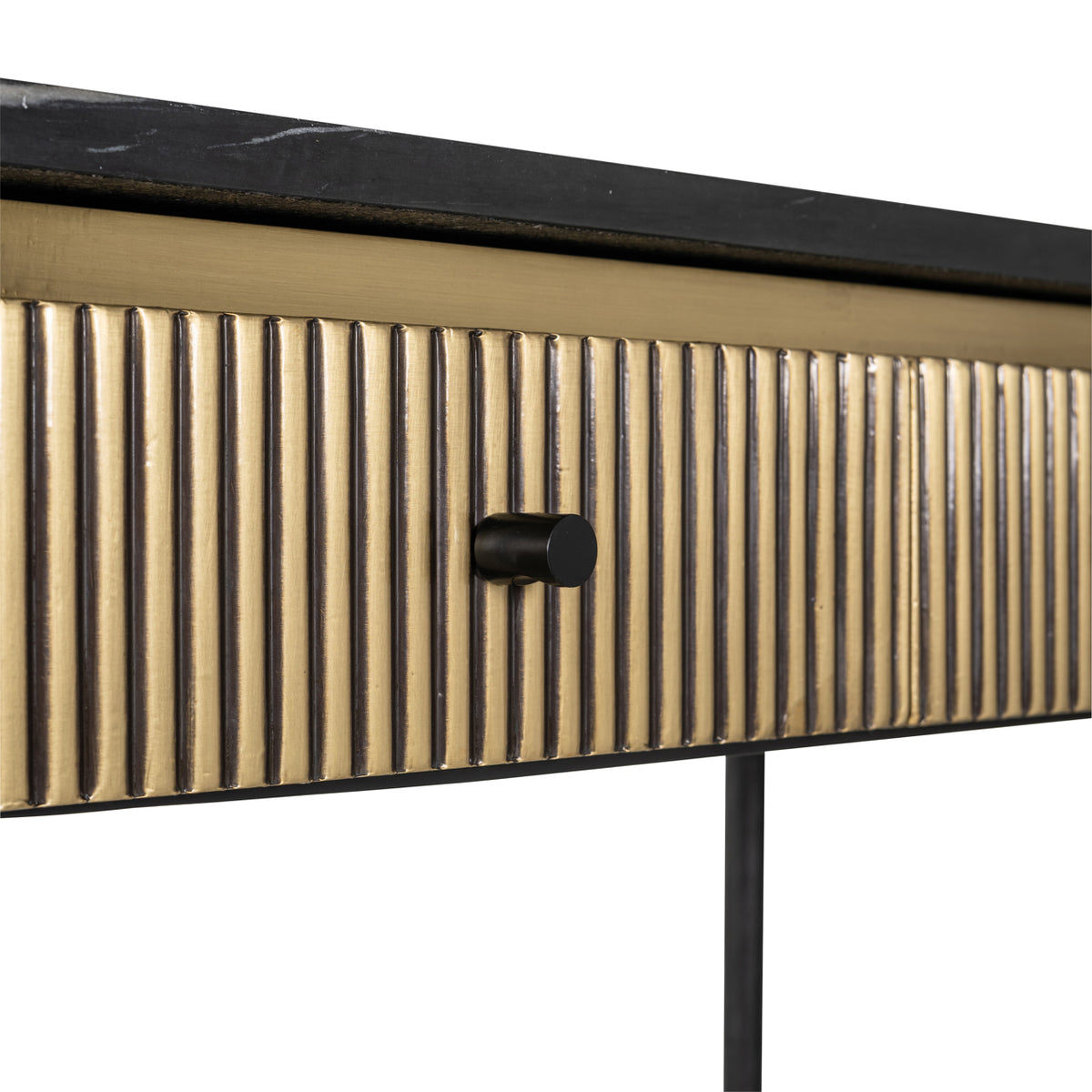 Konsole Ironville gold 2-Schubladen