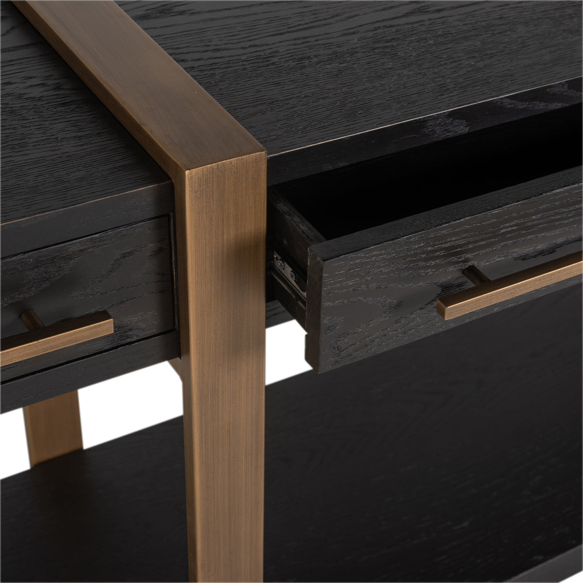 Console Cambon dark coffee 3-drawers