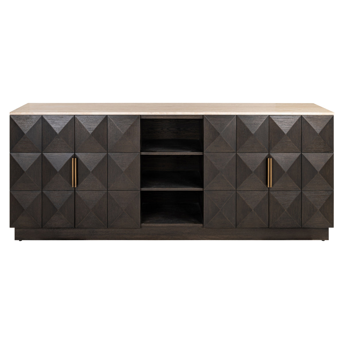 Dressoir Claremont brown 4-doors 2-shelves