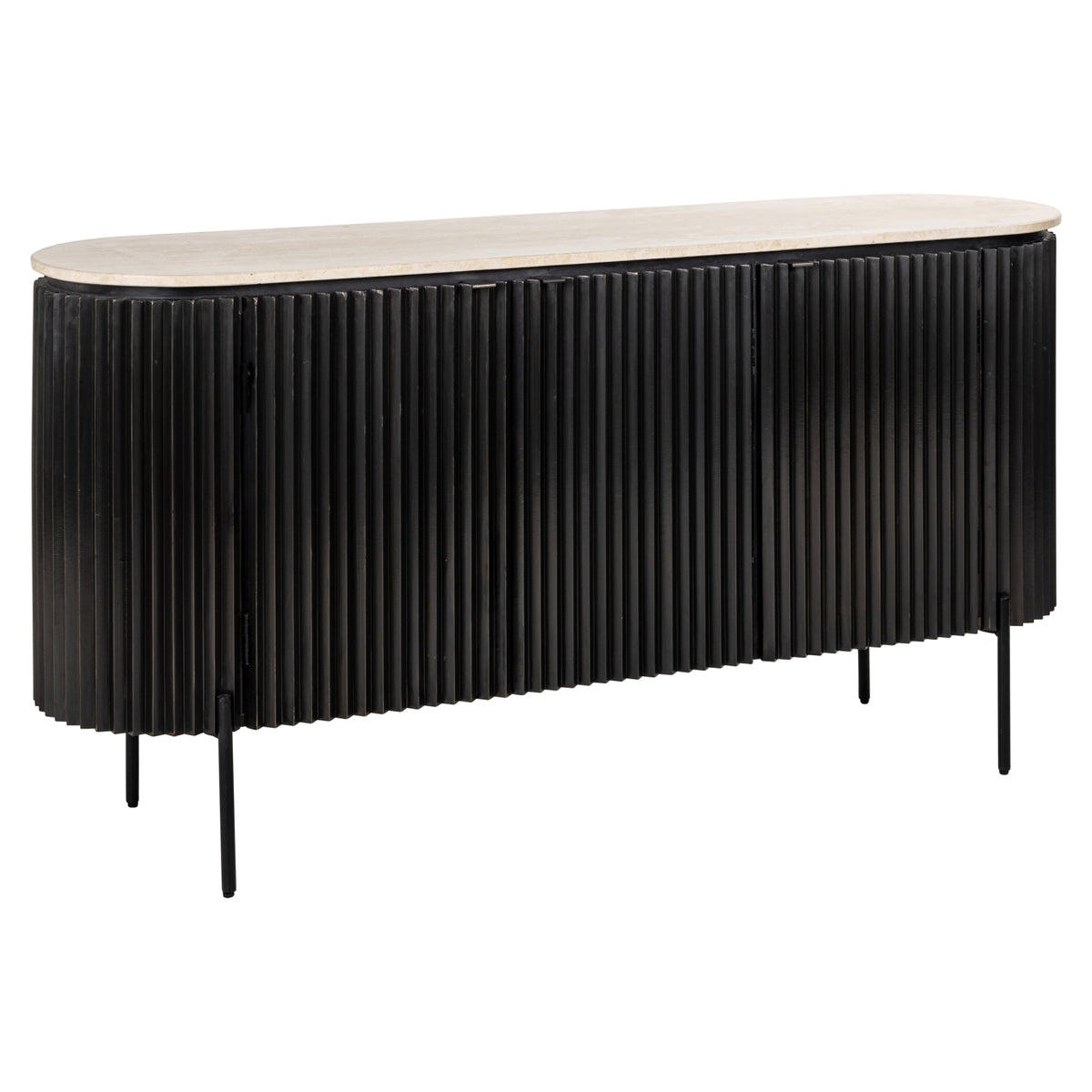 Dressoir Hampton dark brown 3-doors
