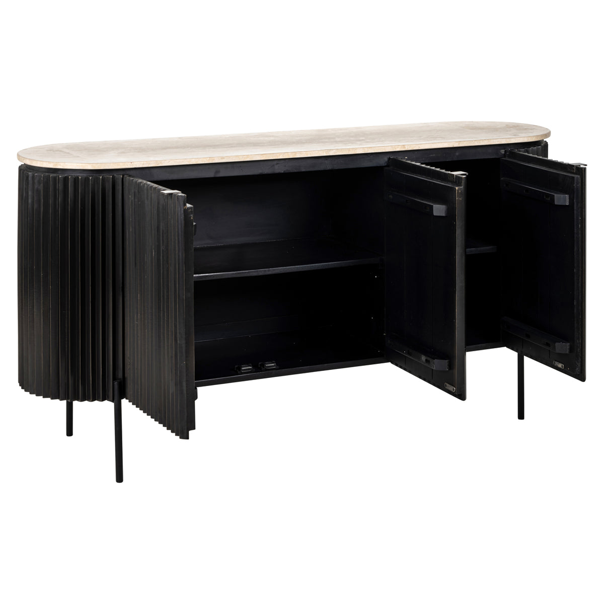 Dressoir Hampton dark brown 3-doors