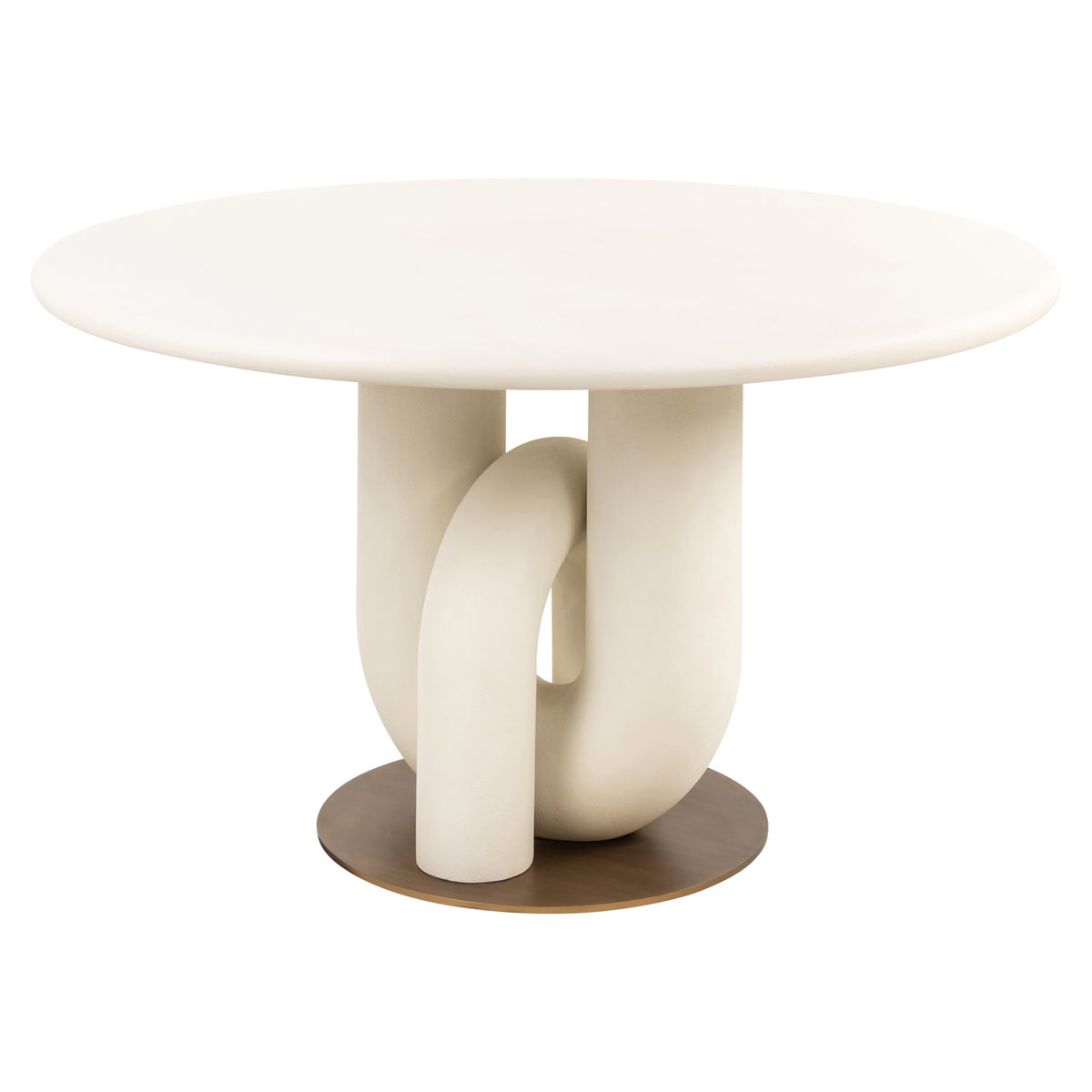 Table à manger Winslow blanche 135Ø