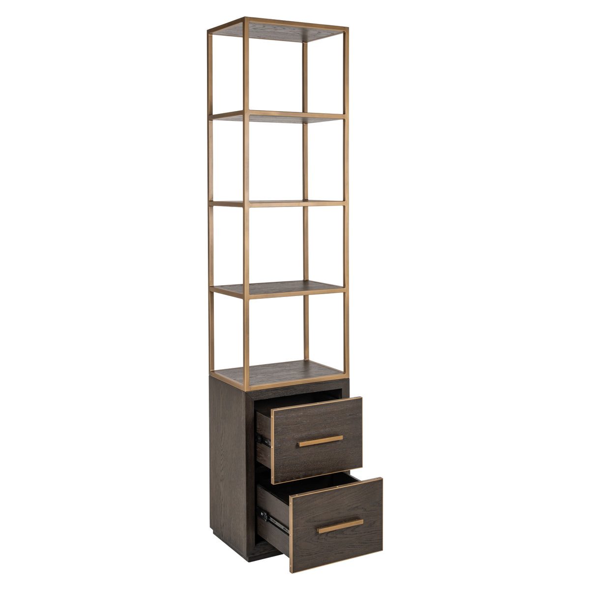 Wandkast Carter brown small 2-drawers