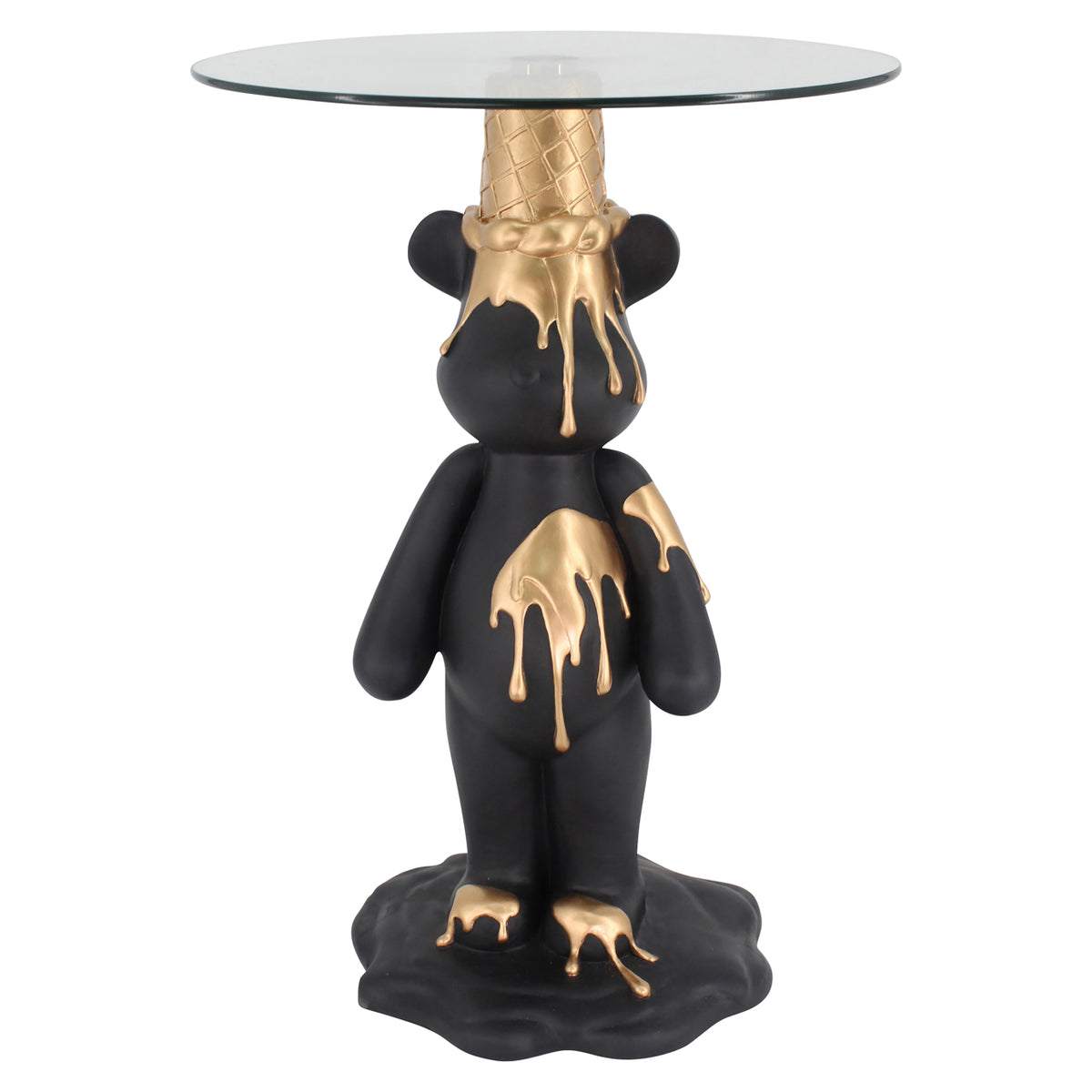 Table d’appoint Ice bear noire/or