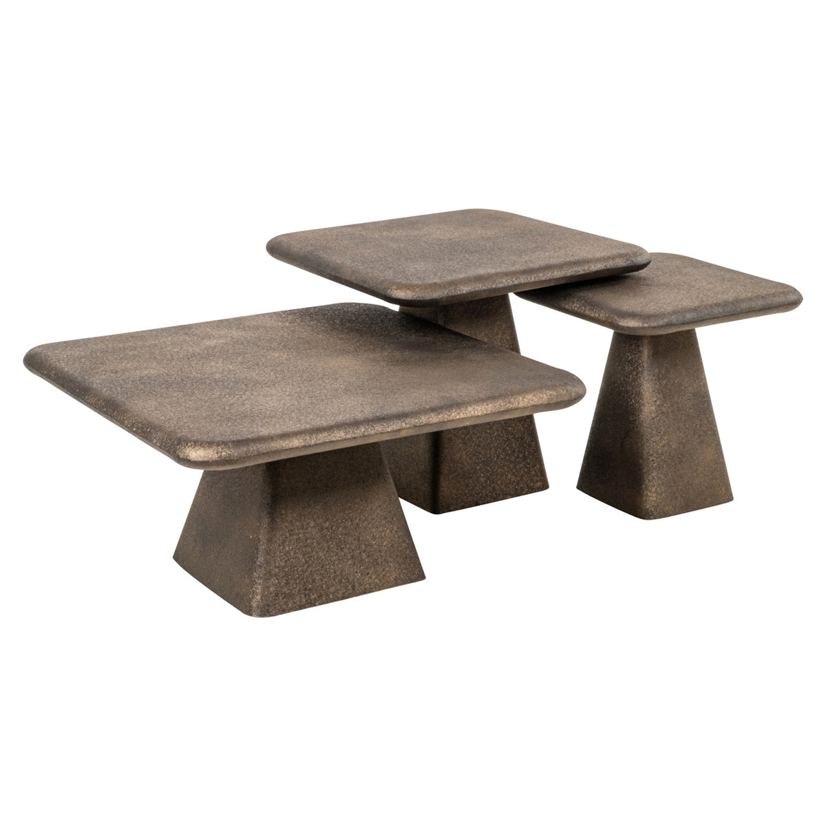 Table basse Marlie dorée (Set of 3)