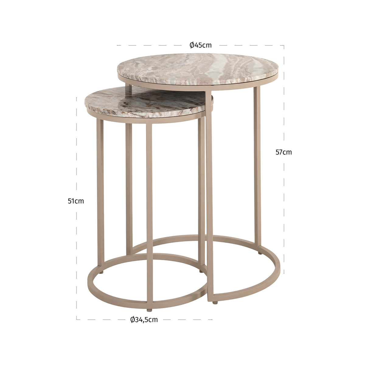 Beistelltisch Fairfax Clay (2er-Set)