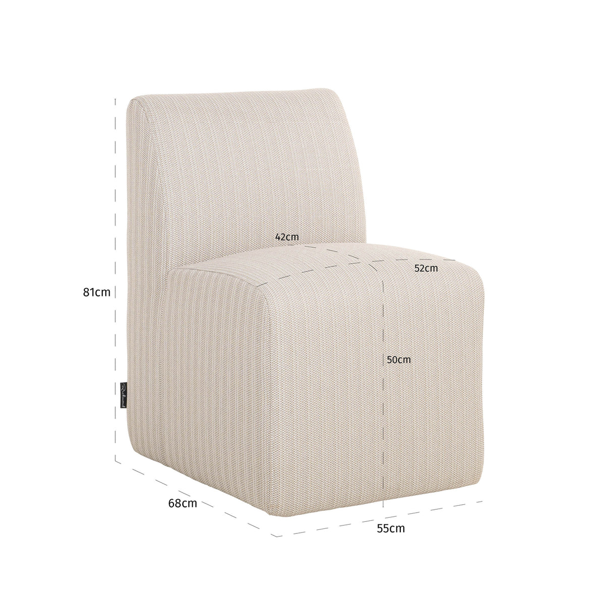 Chaise de salle à manger d’extérieur Riva beige