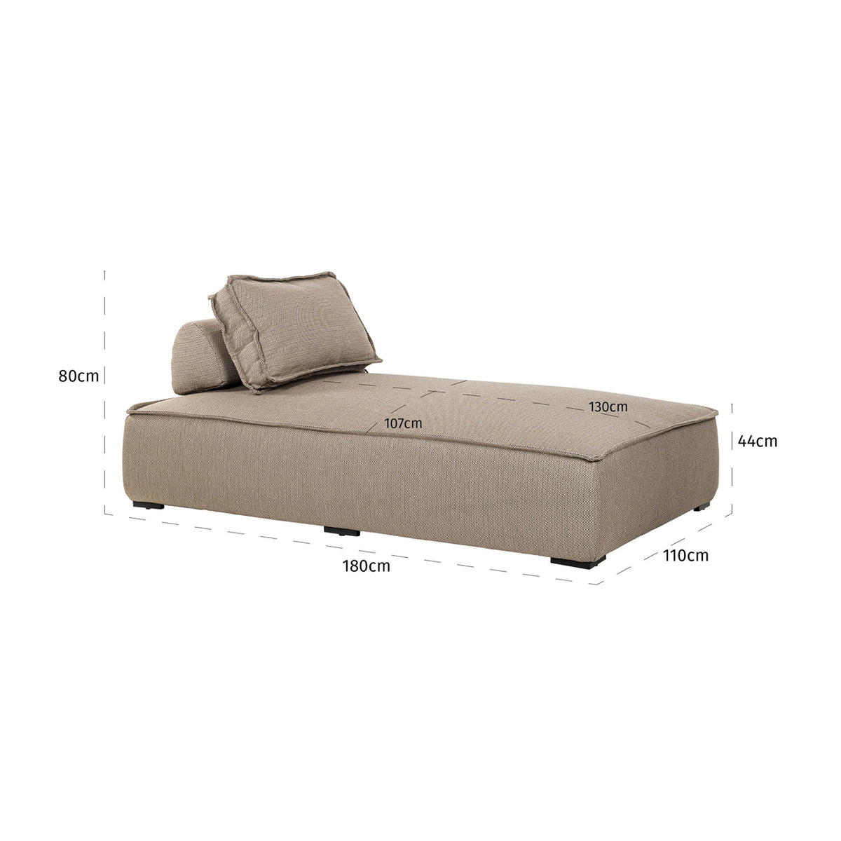 Outdoor-Tagesbett Jondal Taupe