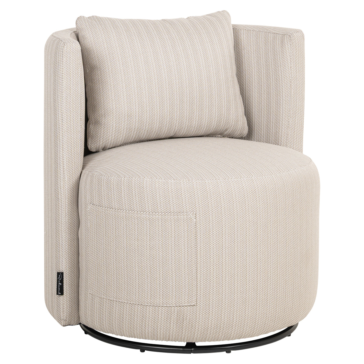 Chaise de salle à manger d’extérieur Marlin beige swivel