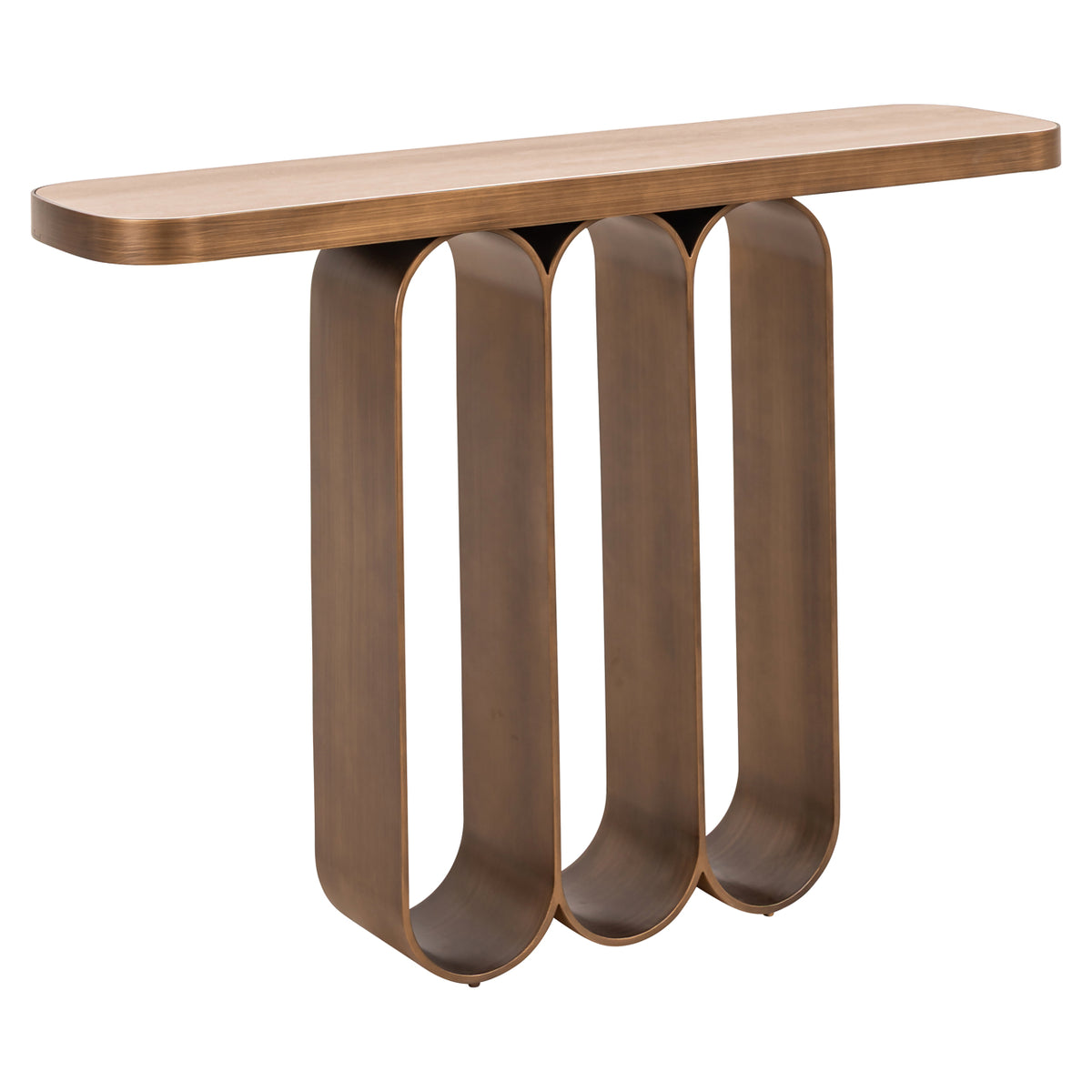 Locarno brushed gold console