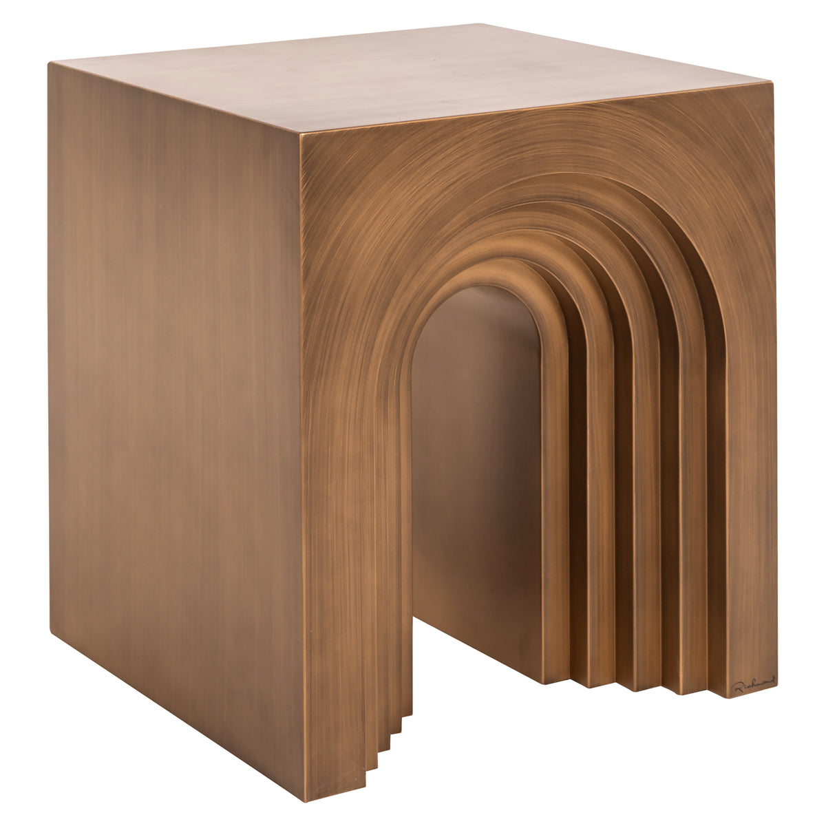 Table d'appoint Vevey or brossé