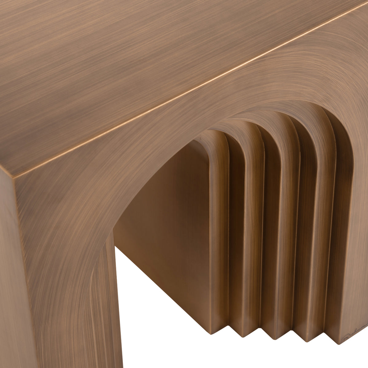 Table d'appoint Vevey or brossé
