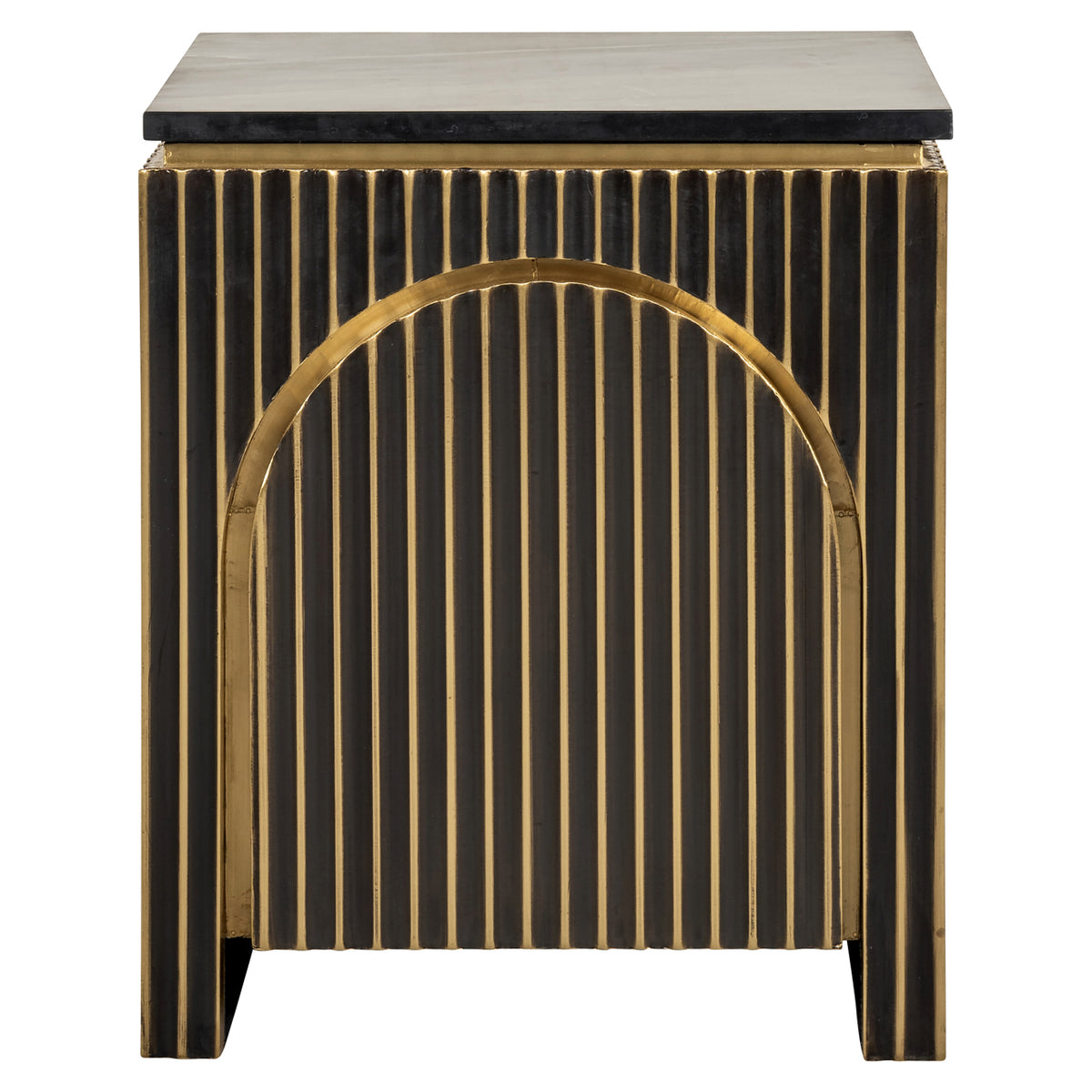 Table de chevet Les Arcs brushed gold