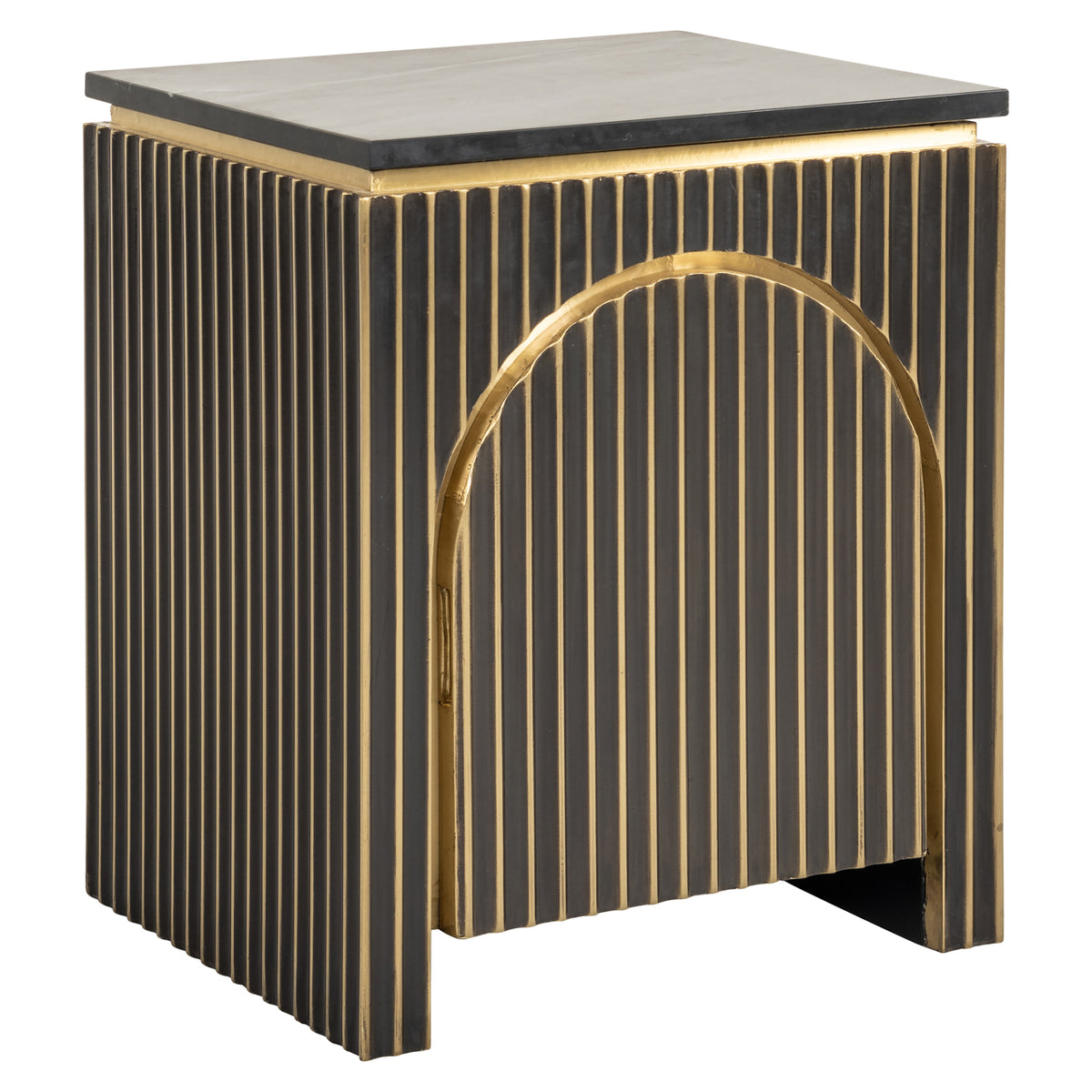 Table de chevet Les Arcs brushed gold
