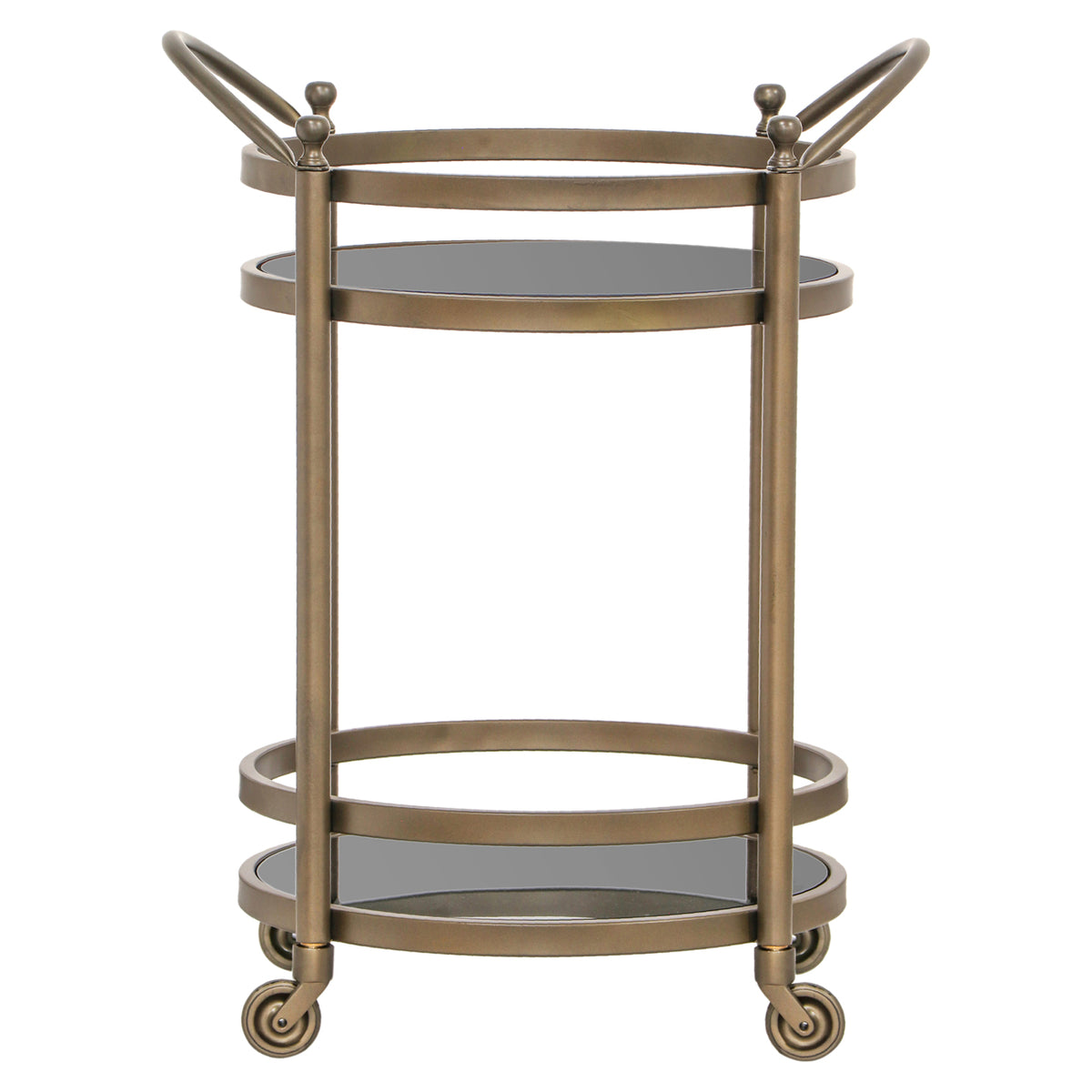 Hendricks brushed gold trolley