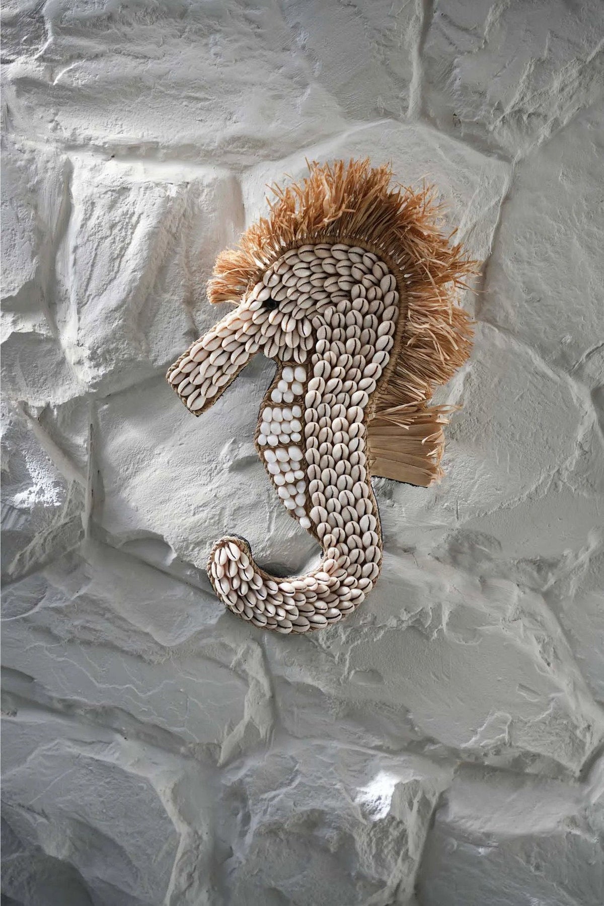 Hippocampe en coquillage - Blanc