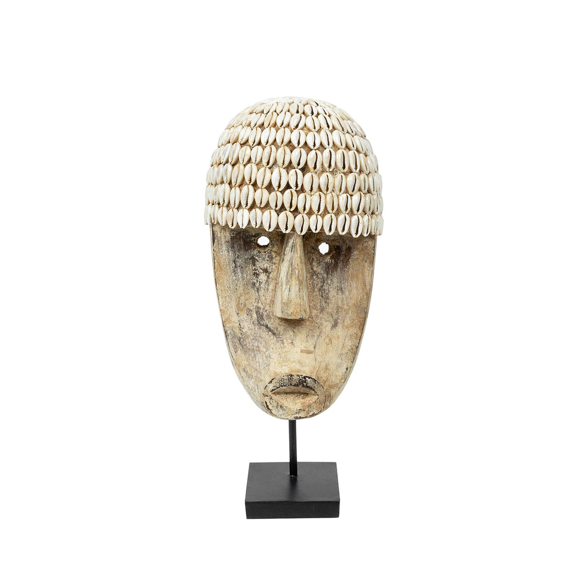 Masque de cauris sur socle - Moyen