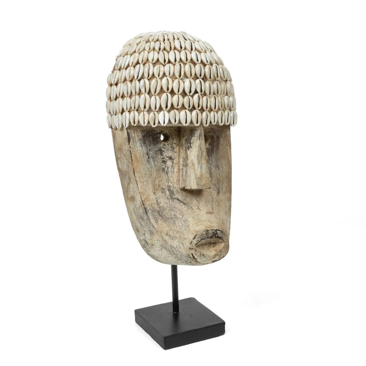 Masque de cauris sur socle - Moyen