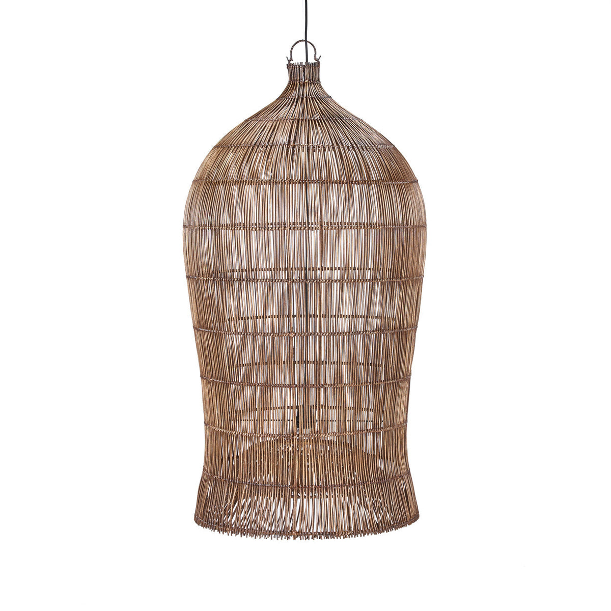 Die Pendelleuchte Woven Bell - Dunkelwalnuss - XL