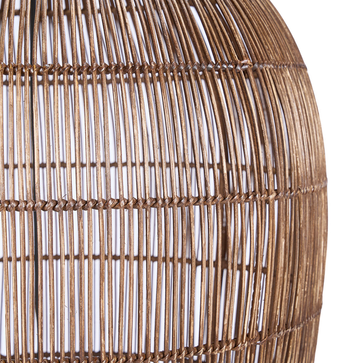 Die Pendelleuchte Woven Bell - Dunkelwalnuss - XL