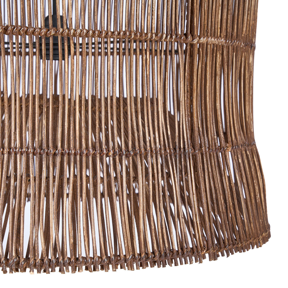 Die Pendelleuchte Woven Bell - Dunkelwalnuss - XL