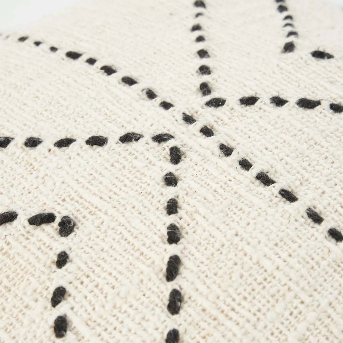 The Tribal Cushion Cover - Natural Black