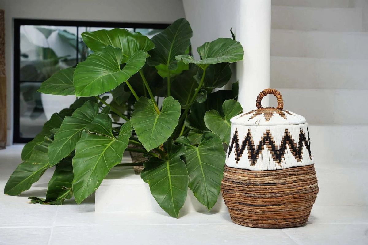 The Little Bay Beach Basket - Natural White - M