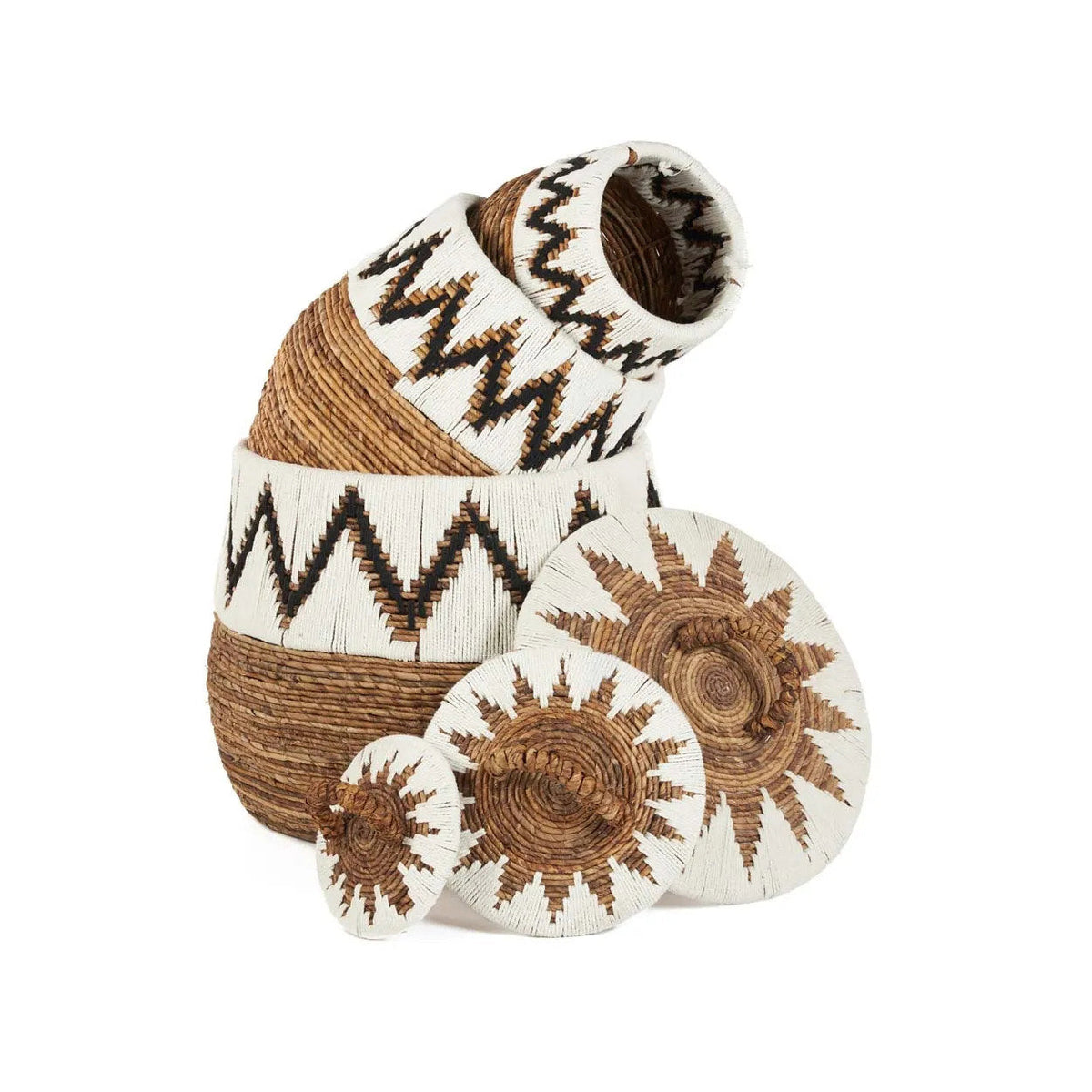 The Little Bay Beach Basket - Natural White - M
