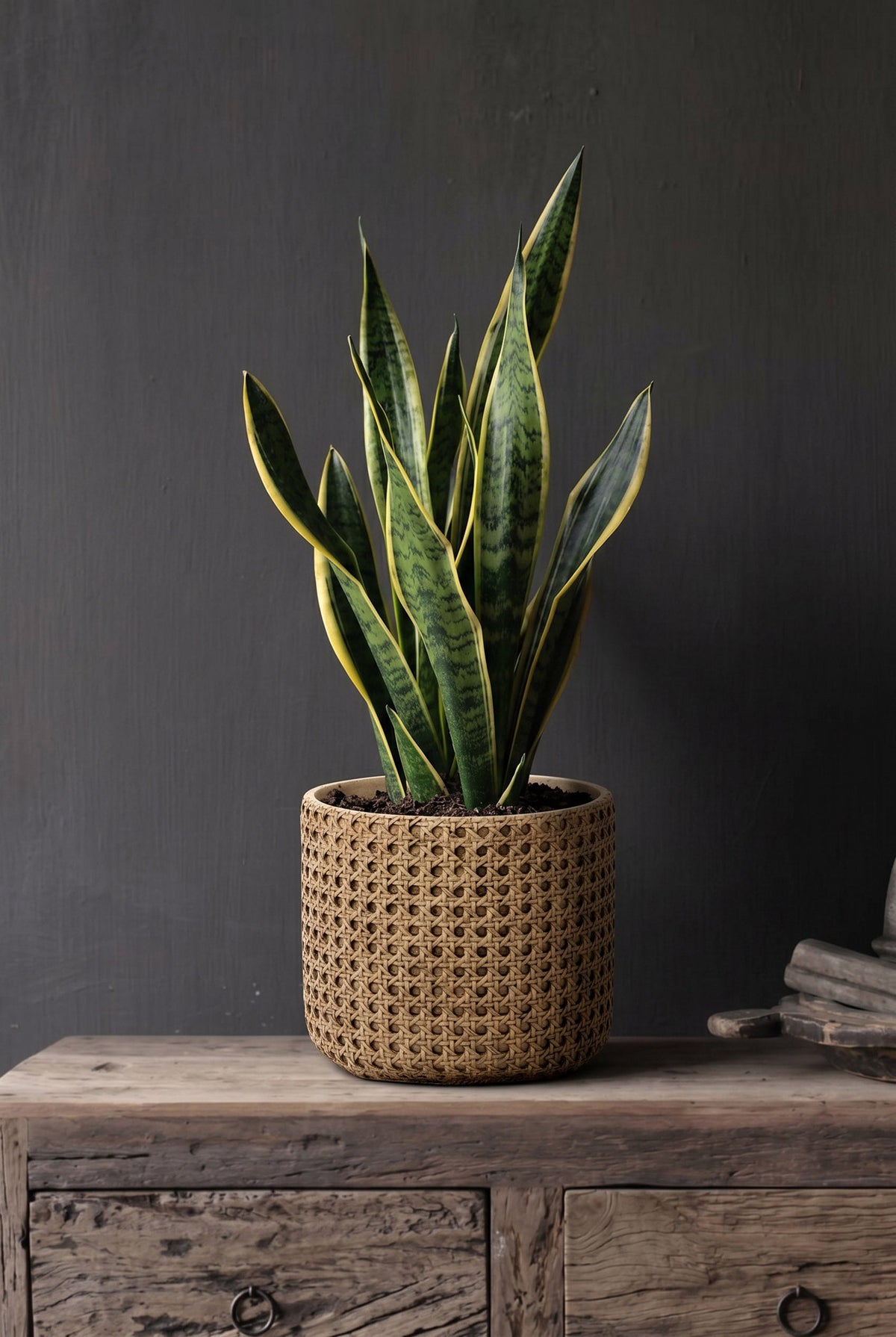 De RattanRock-plantenbak - Naturel - L