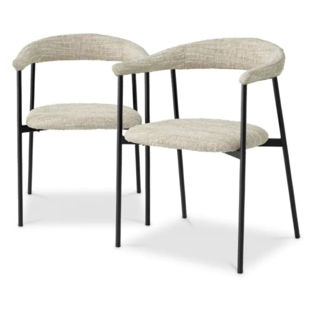 Dining chair Eichholtz Julio Bouclé sonata cream