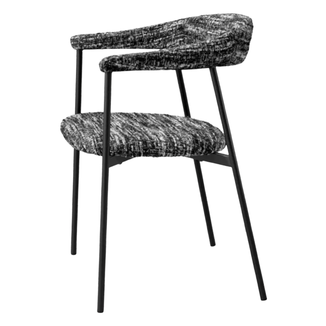 Dining chair Eichholtz Julio Bouclé sonata black