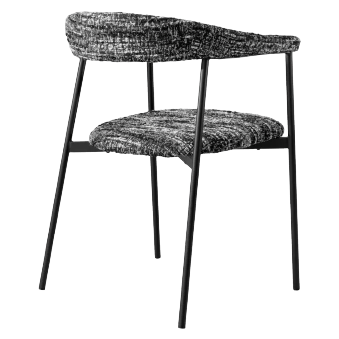 Dining chair Eichholtz Julio Bouclé sonata black