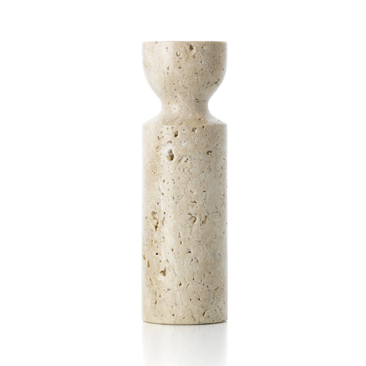 Der Kerzenhalter Travertine Hourglass - Beige - M