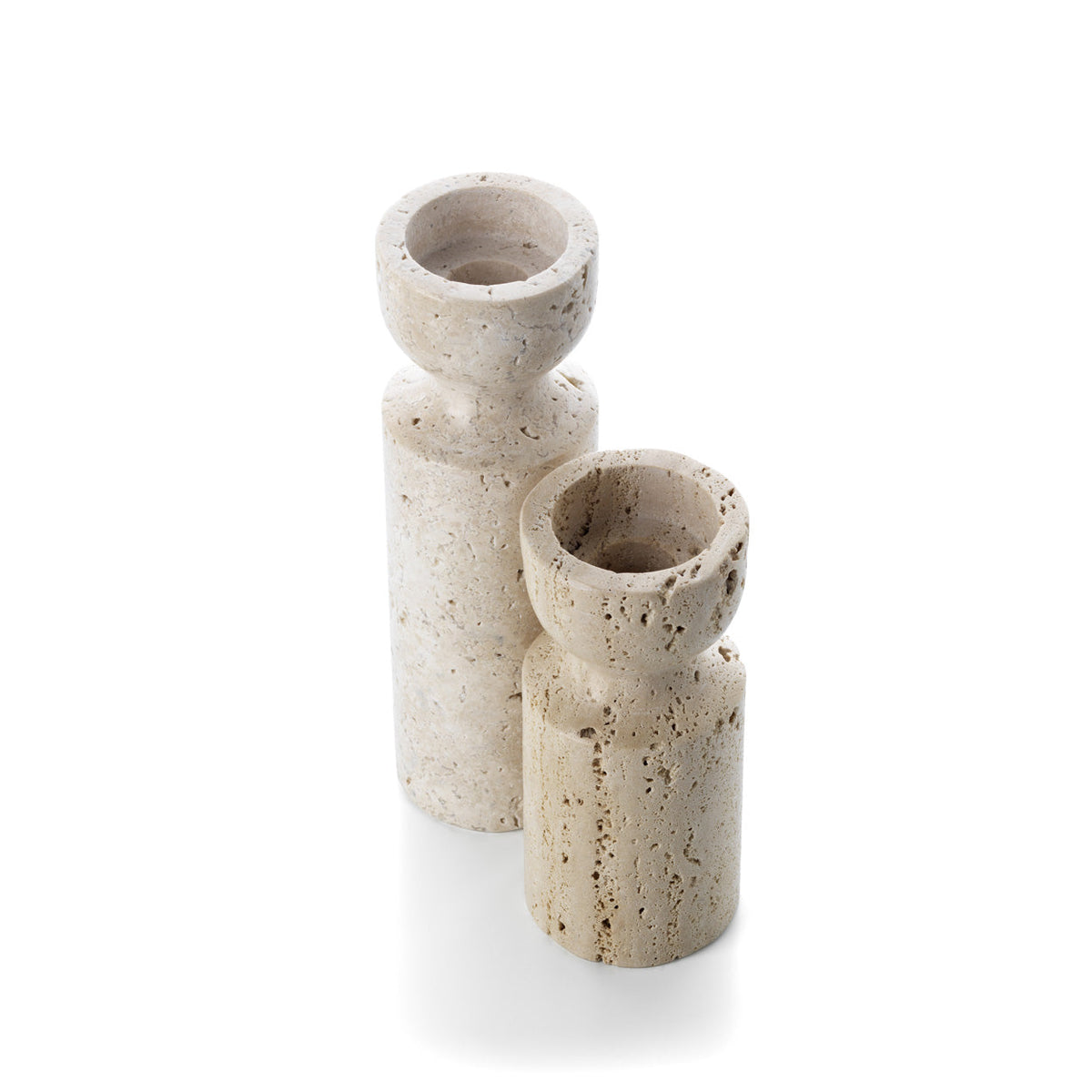 Der Kerzenhalter Travertine Hourglass - Beige - M