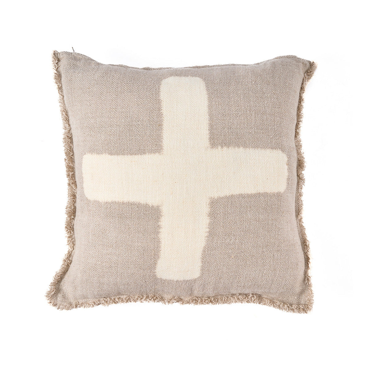 Kissenbezug Ivory Cross - Naturweiß - 50x50