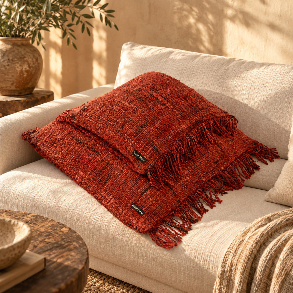 The Oh My Gee Cushion Cover - Cherry Red - 40x40