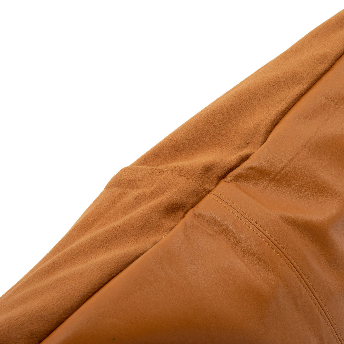 Housse de coussin en cuir Four Panel - Camel - 60x60