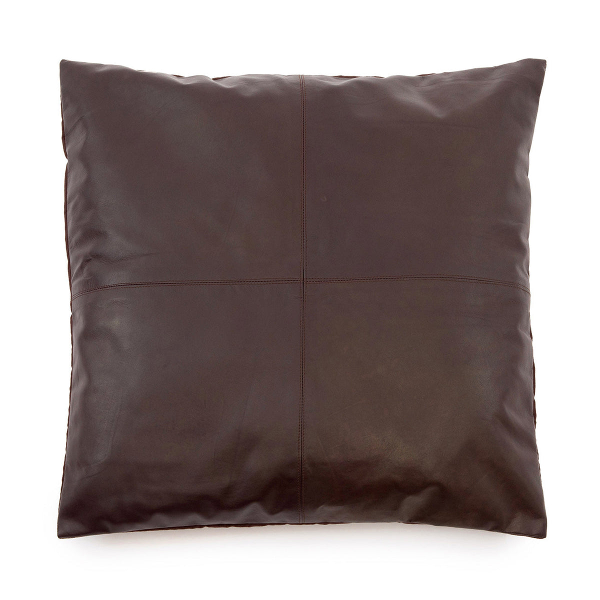 Lederkissenbezug Four Panel - Choco - 60x60