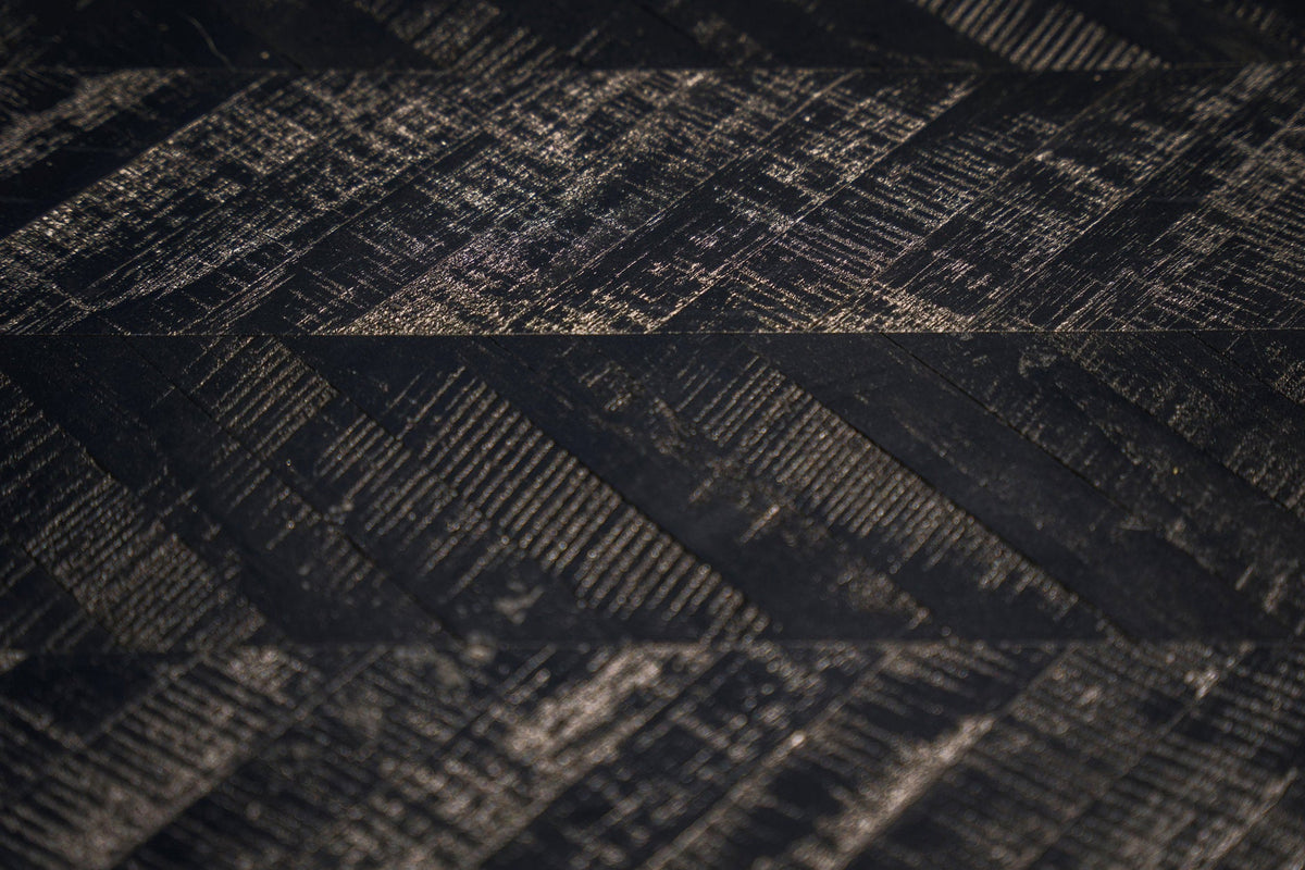 Table haute Herringbone - Noir - 140cm